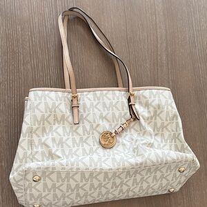 Michael Kors Cream Logo Tote